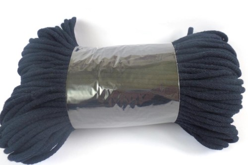 Sznurek bawełniany 5mm - Granatowy ciemny