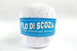 Filo di Scozia 8/3 metaic - 001s - Biały ze srebrem