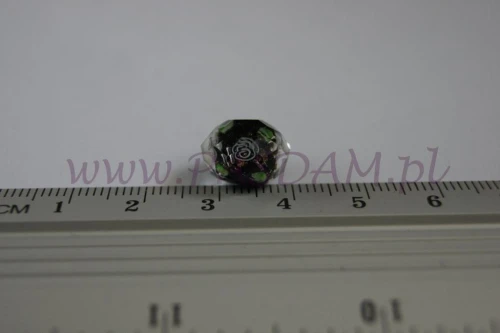 Koraliki Lampwork - Różyczki czarne