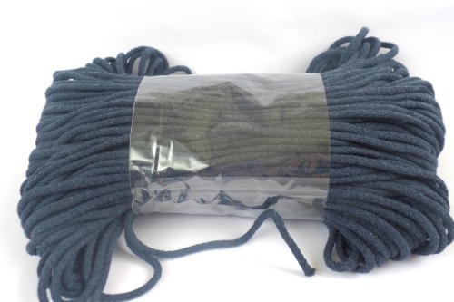 Sznurek bawełniany 5mm - Jeans ciemny