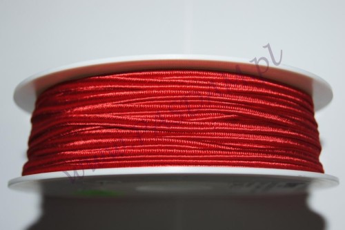 Sznurek sutaszowy - Czerwony