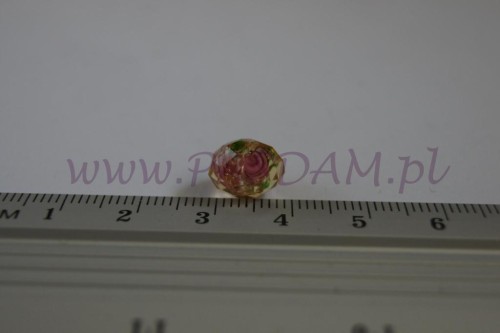 Koraliki Lampwork - Różyczki żółte