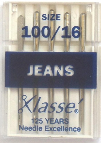 Igły maszynowe Klasse - jeans - rozmiar 100 - 5szt
