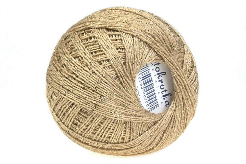 Stokrotka Metallic - Beżowy ze złotą nicią 1777