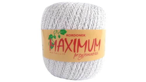 Maximum metalic - Biały ze srebrną nicią