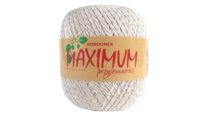 Maximum metalic - Biały ze złotą nicią