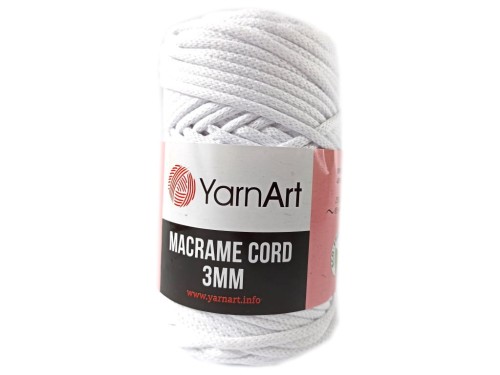 Macrame Cord 3mm - 751 - Biały