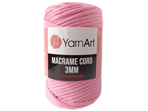 Macrame Cord 3mm - 762 - Róż jasny