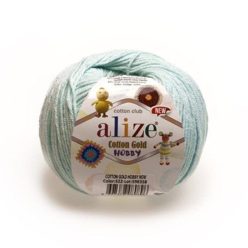 Cotton Gold Hobby - 522 - Seledyn blady