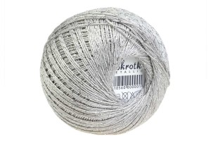 Stokrotka Metallic - Szary ze srebrną nicią 1813
