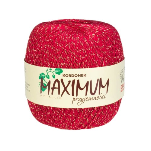 Maximum metalic - Czerwony ze złotą nicią - 1554