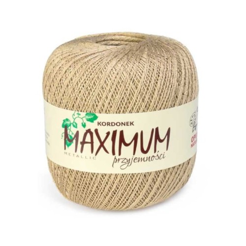Maximum metalic - Beżowy ze złotą nicią - 1777