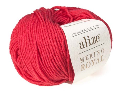 Włóczka Merino Royal - 056 - Czerwony