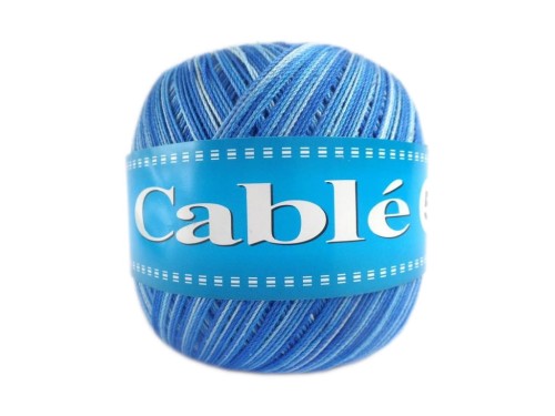 Cable 5 melanż - 9207 - Niebieski