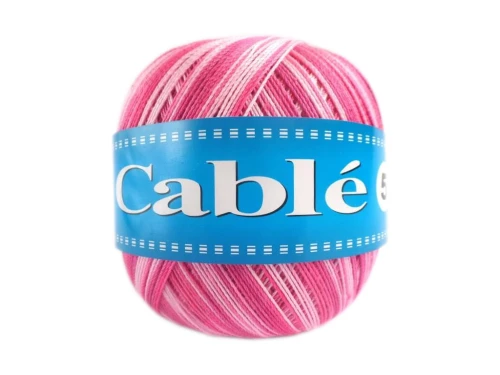 Cable 5 melanż - 9006 - Różowy