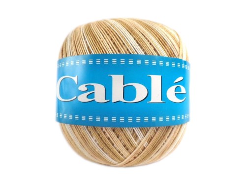 Cable 5 melanż - 9091 - Beżowy