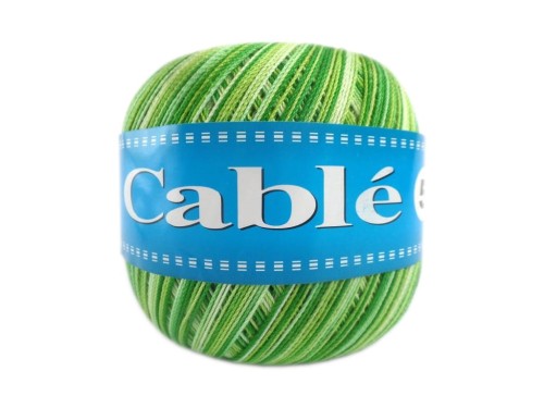 Cable 5 melanż - 9203 - Zielony