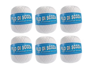 Filo di Scozia - 001 - Biały 1op=6szt