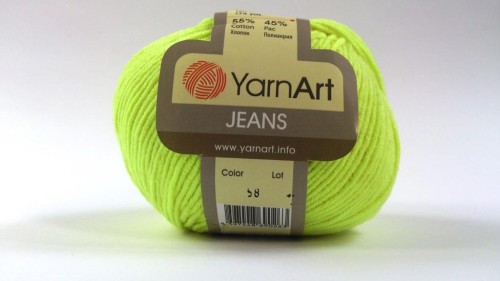 Jeans - Żółty neonowy - 58