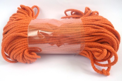 Sznurek bawełniany 5mm - Pomarańczowy